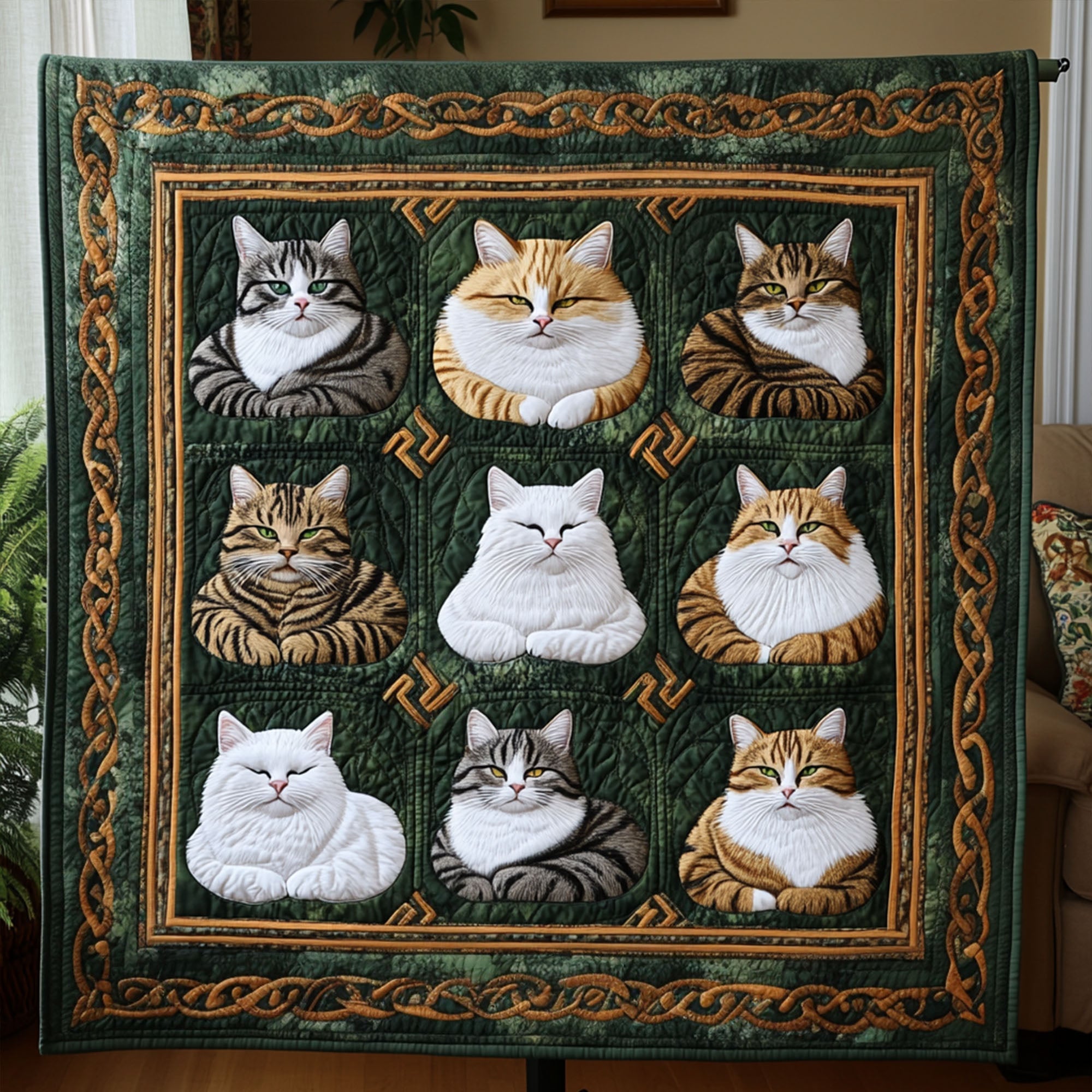 Kitty Kingdom Quilted Blanket Nice Throw Blanket Gifts For New Cat Owners Kitty Kingdom Quilted Blanket Nice Throw Blanket Gifts For New Cat Owners