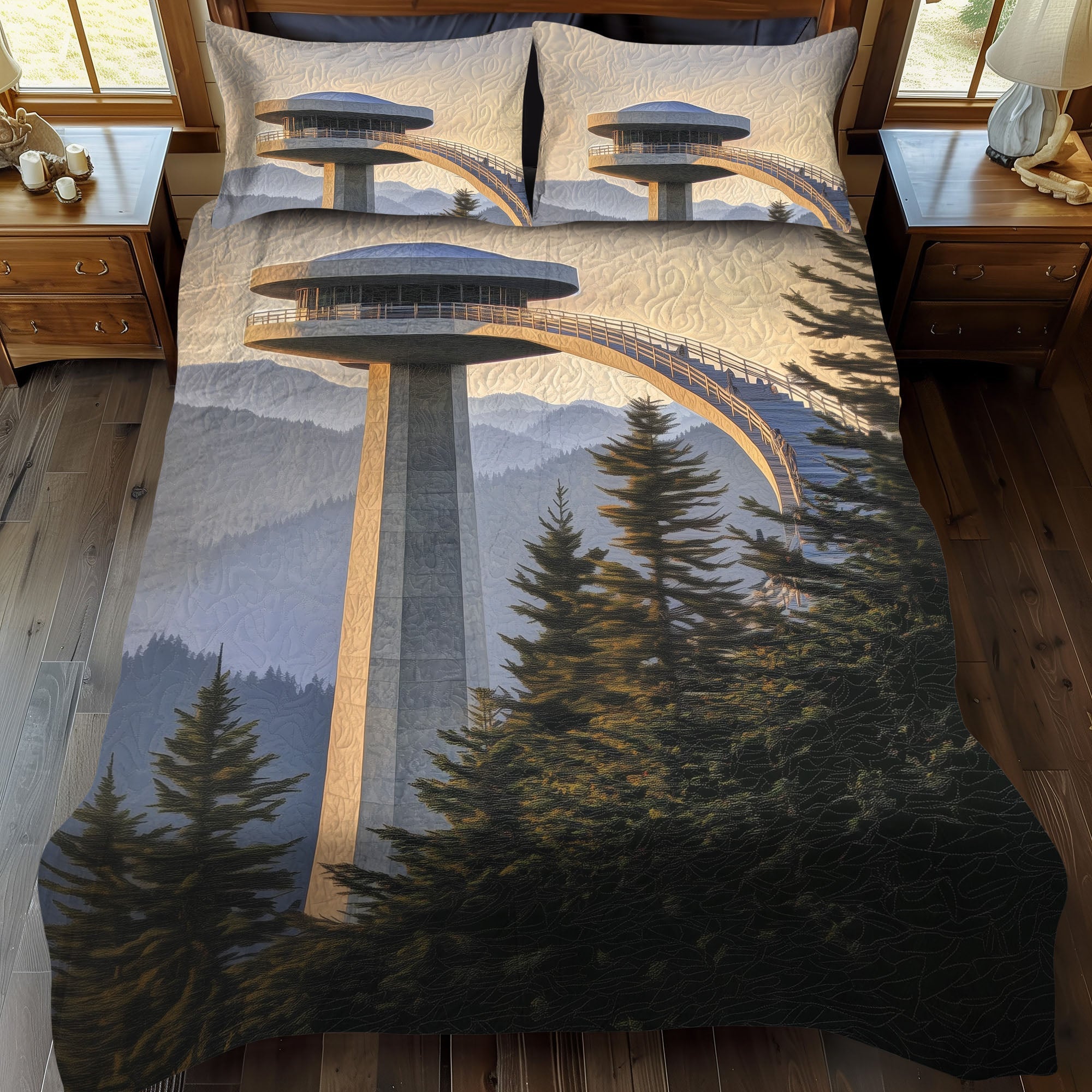 Kuwohi Horizons Quilted Bedding Set Duvet Cover Bed Sheet Set Christmas Gift Ideas For Mom Kuwohi Horizons Quilted Bedding Set Duvet Cover Bed Sheet Set Christmas Gift Ideas For Mom