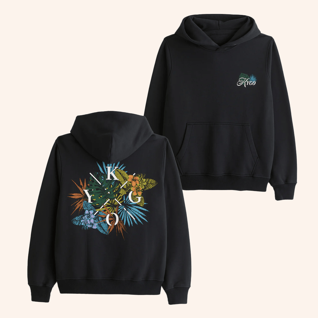 Kygo Merch Kygo Tropical Floral Black Hoodie Christmas Gifts For Friend Kygo Merch Kygo Tropical Floral Black Hoodie Christmas Gifts For Friend