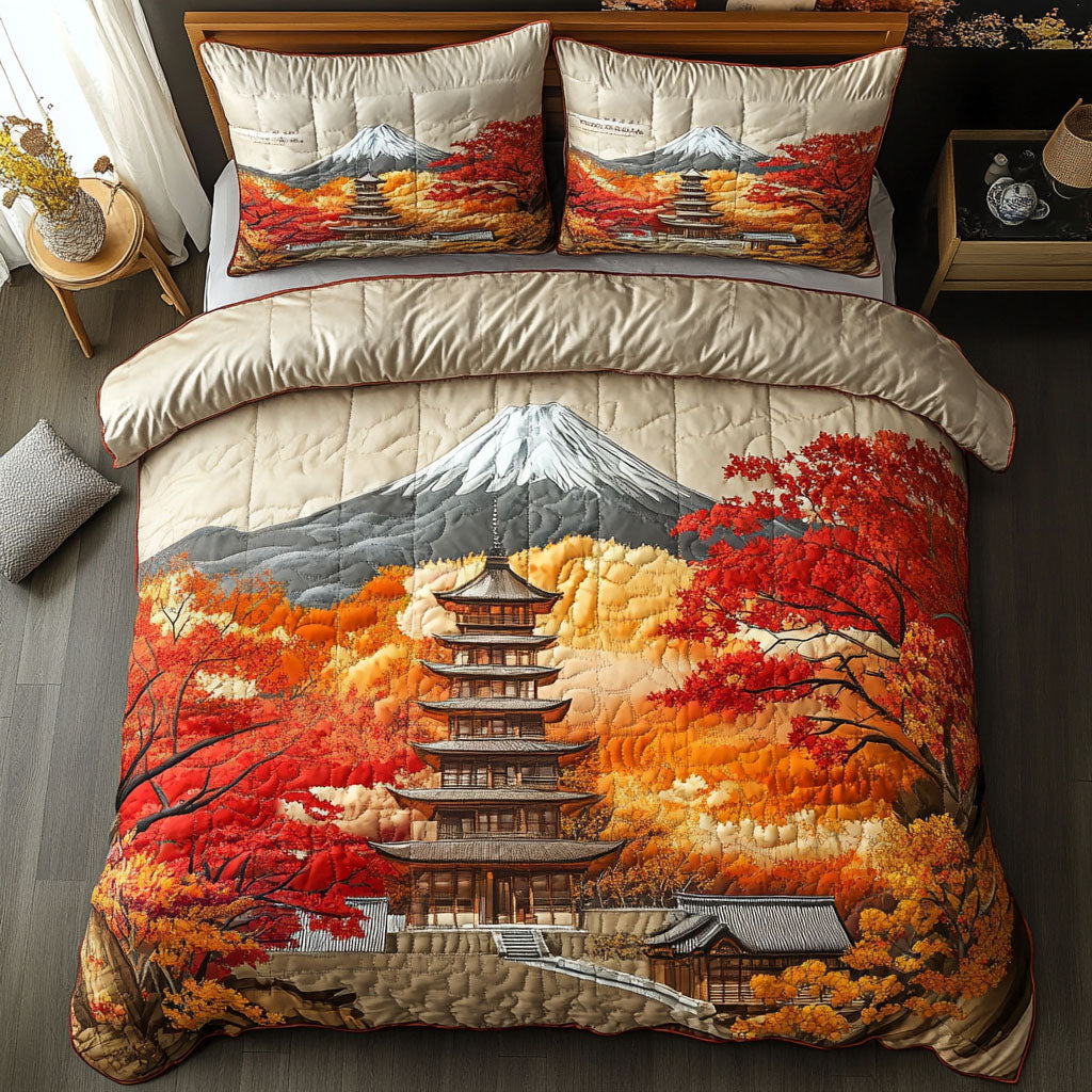 Kyoto Blooming Days Quilted Bedding Set Duvet Cover Bedspreads Fuji Mountain Japanese Gifts Kyoto Blooming Days Quilted Bedding Set Duvet Cover Bedspreads Fuji Mountain Japanese Gifts