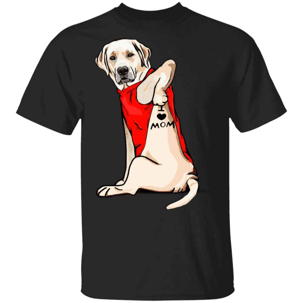 Labrador Retriever Tattoo I Love Mom Cute Dog Shirt Mother's Day Gift Labrador Retriever Tattoo I Love Mom Cute Dog Shirt Mother's Day Gift