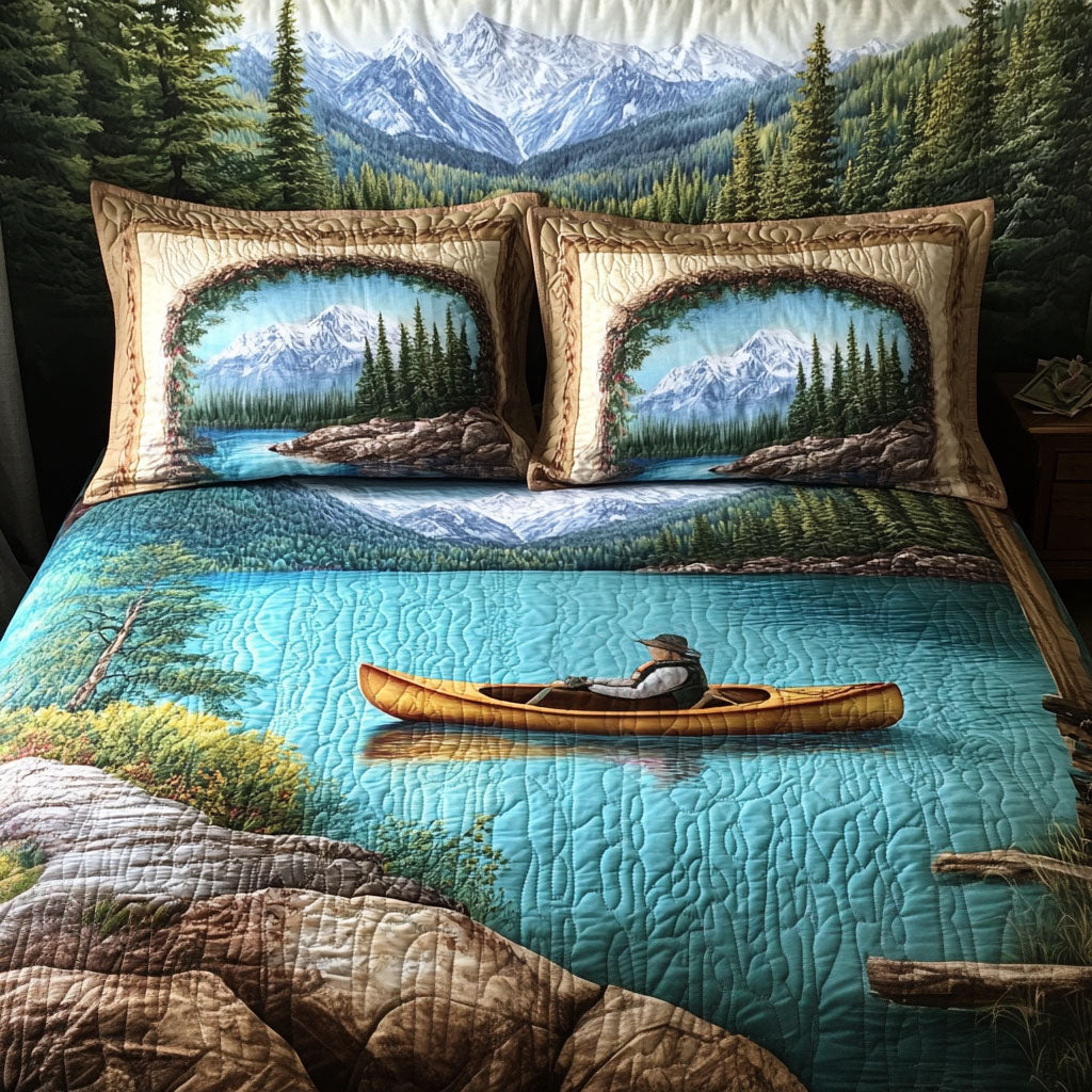 Lakeside Explorer Quilted Bedding Set Duvet Cover Bed Sheet Set Kayak Fishing Gifts Lakeside Explorer Quilted Bedding Set Duvet Cover Bed Sheet Set Kayak Fishing Gifts
