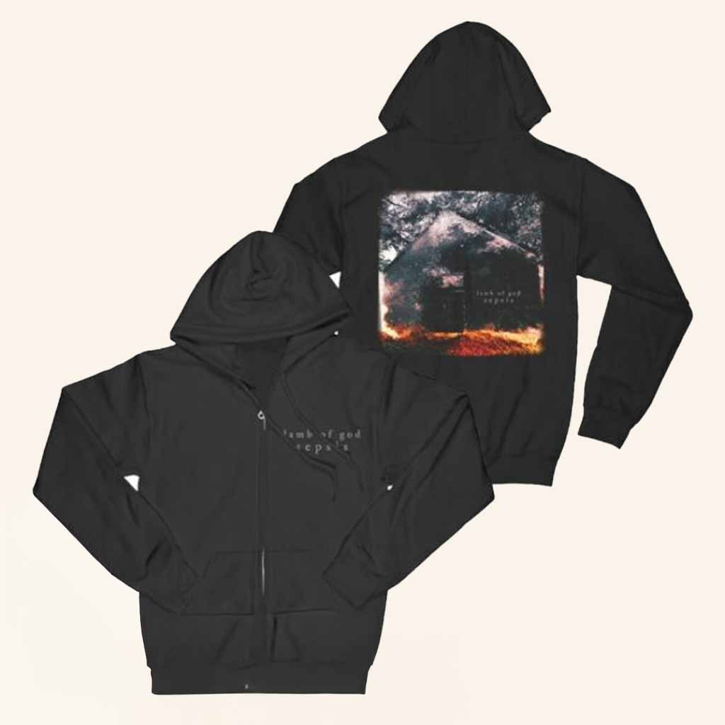 Lamb Of God Merch Sepsis Cover Black Zip Hoodie Gifts For Music Lovers Lamb Of God Merch Sepsis Cover Black Zip Hoodie Gifts For Music Lovers