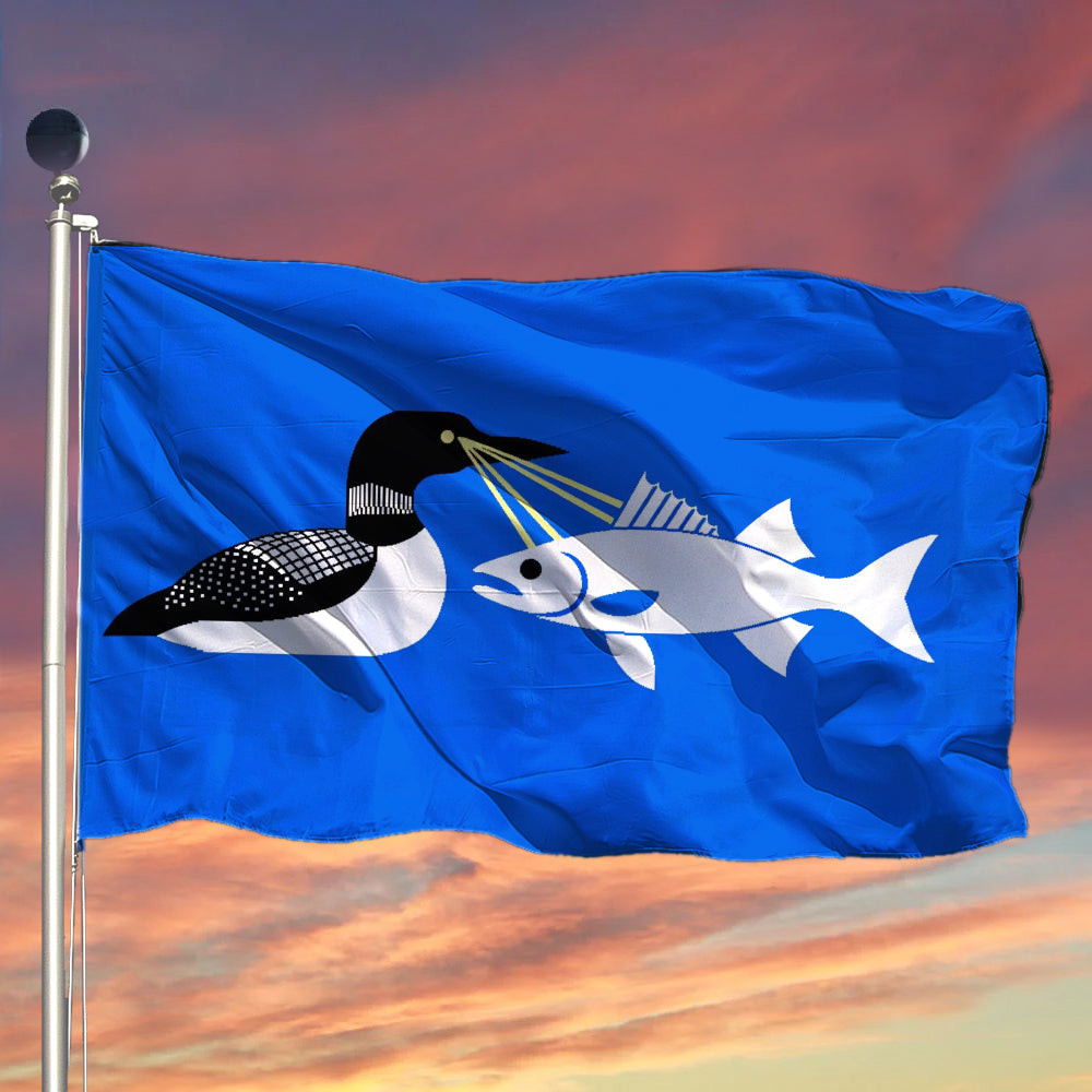 Laser Loon Flag Minnesota State Flag Loons With Laser Eyes Funny Merchandise Laser Loon Flag Minnesota State Flag Loons With Laser Eyes Funny Merchandise