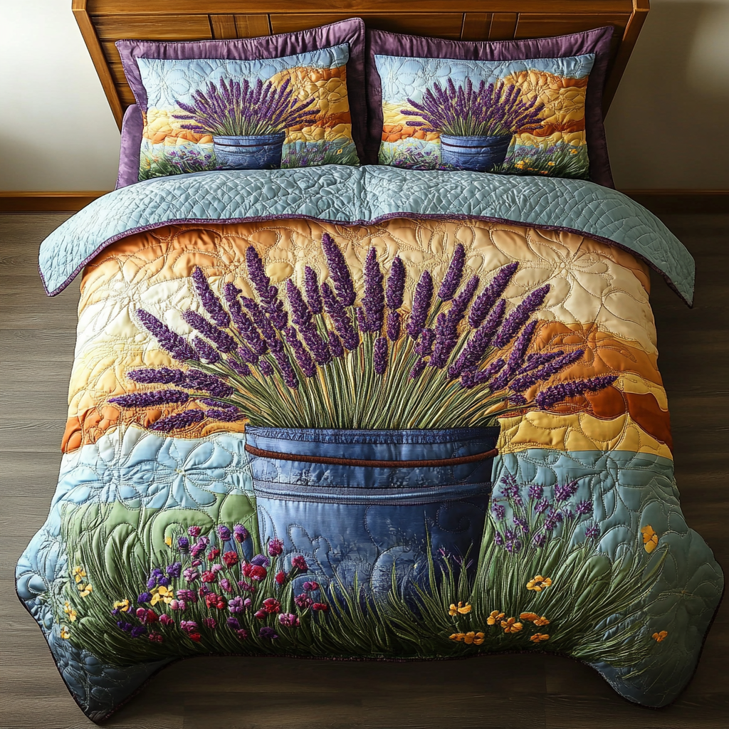Lavender Breeze Quilted Bedding Set Duvet Cover Bedspread Unusual Lavender Gifts Lavender Breeze Quilted Bedding Set Duvet Cover Bedspread Unusual Lavender Gifts