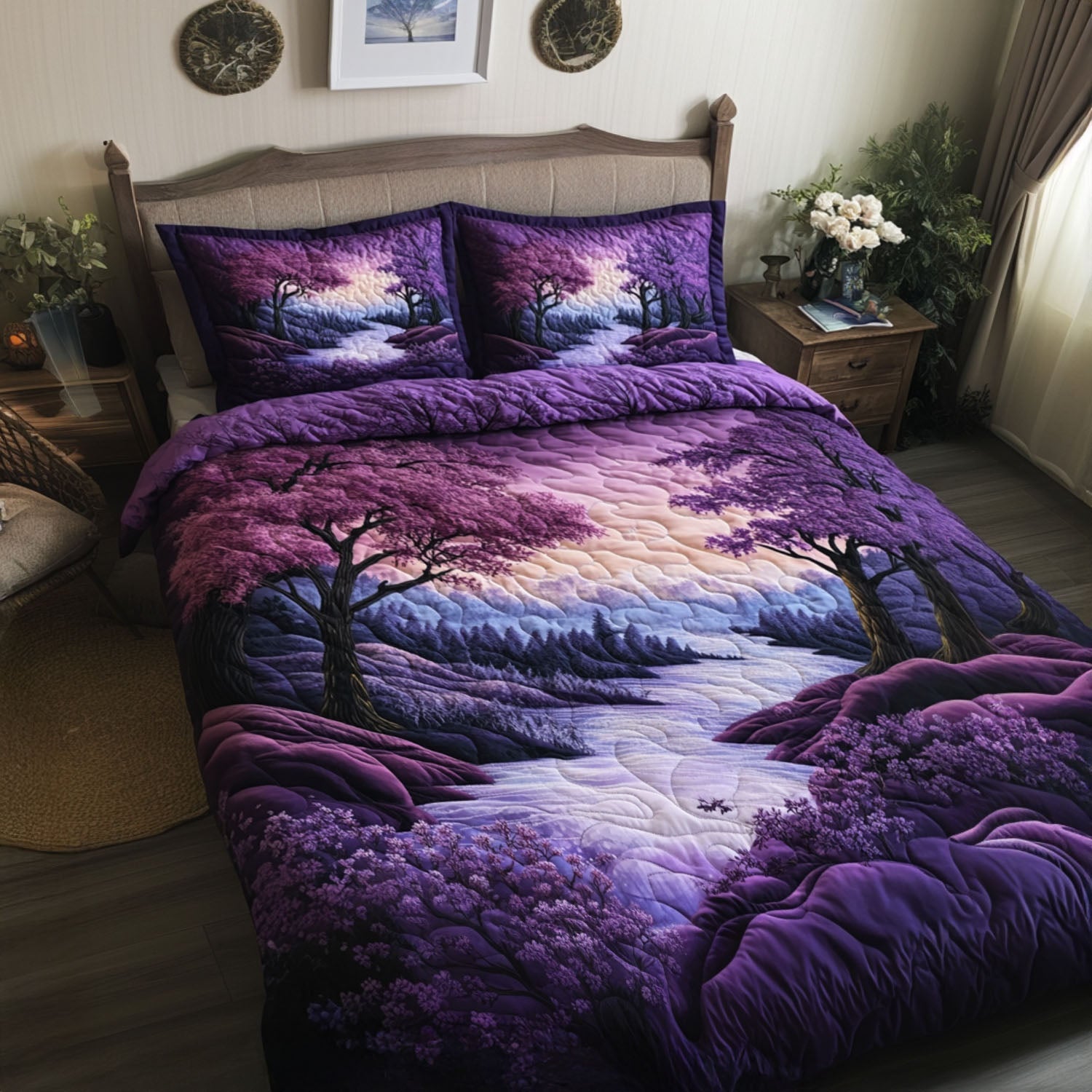 Lavender Coast Quilted Bedding Set Duvet Cover Bedspreads Lavender Gifts For Him Lavender Coast Quilted Bedding Set Duvet Cover Bedspreads Lavender Gifts For Him