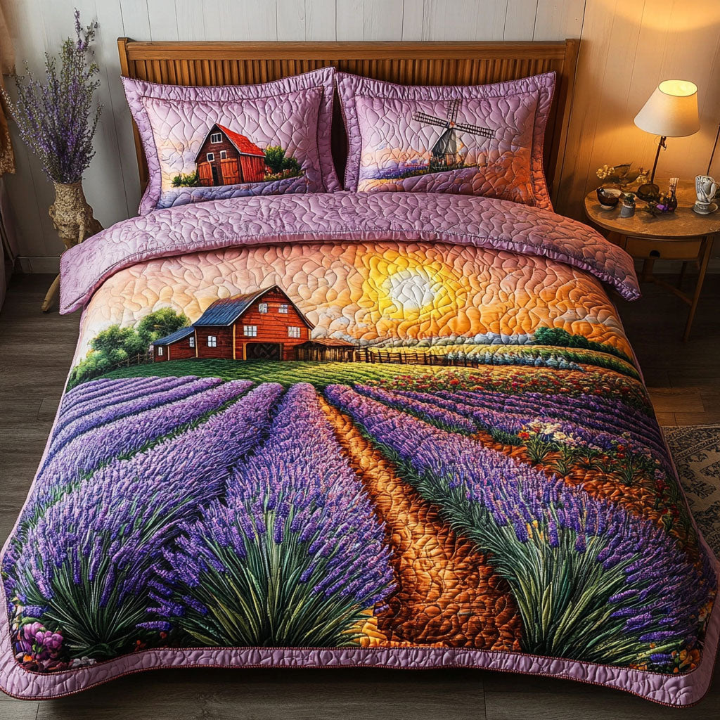 Lavender Horizon Quilted Bedding Set Duvet Cover Bed Sheet Set Lavender Lover Gifts For Her Lavender Horizon Quilted Bedding Set Duvet Cover Bed Sheet Set Lavender Lover Gifts For Her