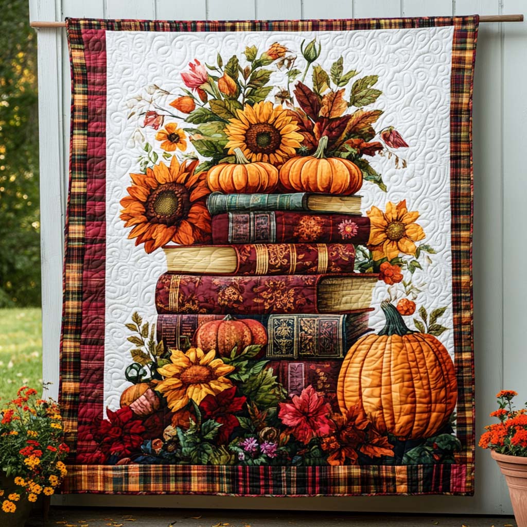 Lazy Fall Afternoon Quilted Blanket Cute Colorful Blanket Fall Gift Items Lazy Fall Afternoon Quilted Blanket Cute Colorful Blanket Fall Gift Items