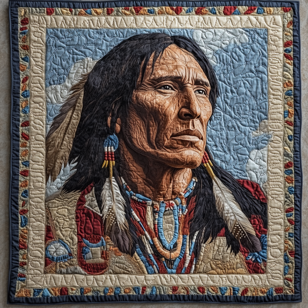 Legends of the Land Quilted Blanket Cute Colorful Blanket Cool Native American Presents Legends of the Land Quilted Blanket Cute Colorful Blanket Cool Native American Presents