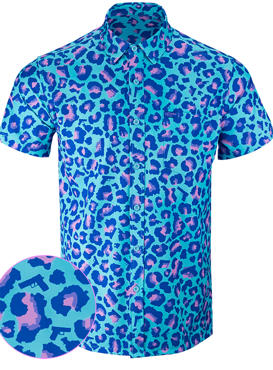 Leopard Gun Button Up Shirt Second Amendment Patriotic Button Up Shirts Gifts For Father Leopard Gun Button Up Shirt Second Amendment Patriotic Button Up Shirts Gifts For Father