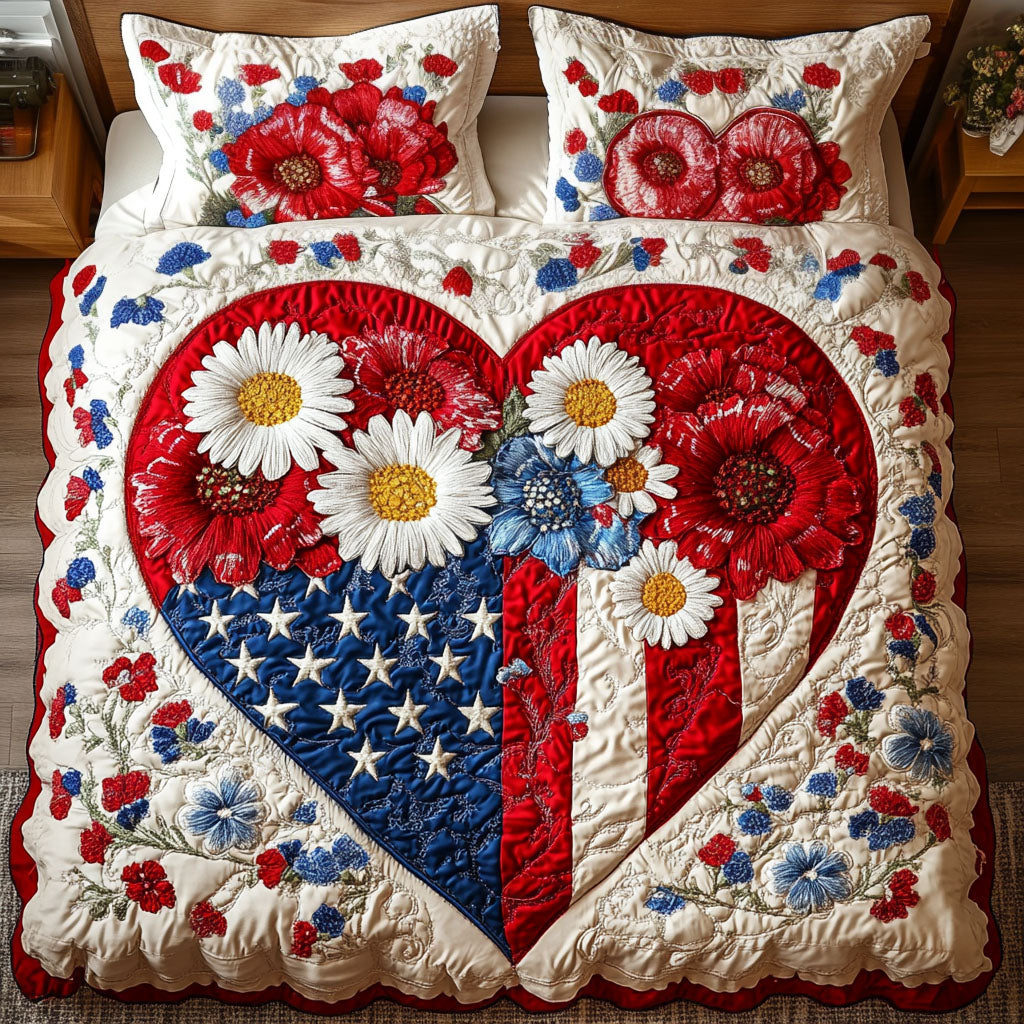 Liberty in Bloom Quilted Bedding Set Duvet Cover Bedspreads Patriotic Gifts For Veterans Liberty in Bloom Quilted Bedding Set Duvet Cover Bedspreads Patriotic Gifts For Veterans