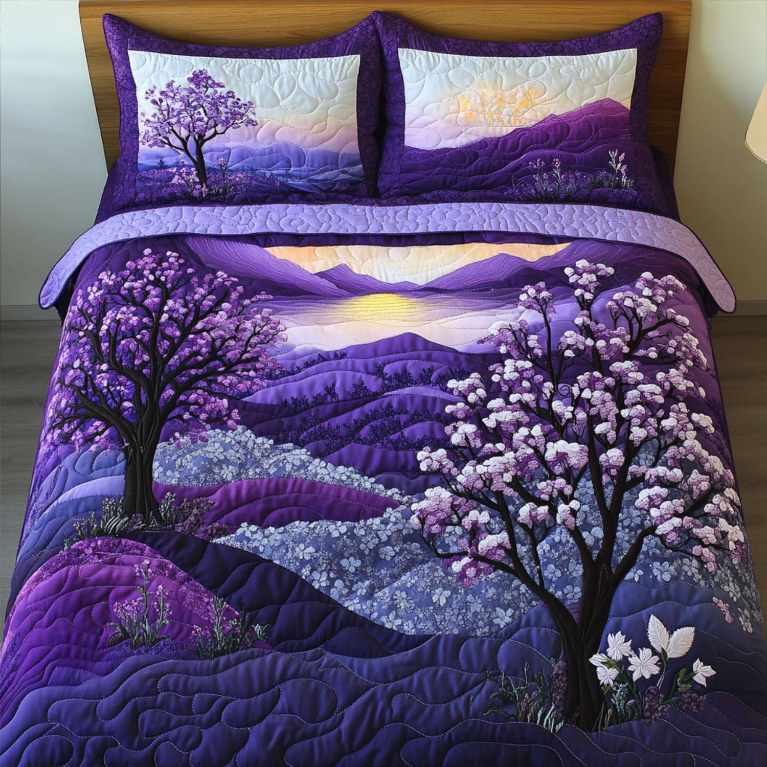 Lilac Haven Quilted Bedding Set Duvet Cover Bedspreads Flower Lavender Gifts For Women Lilac Haven Quilted Bedding Set Duvet Cover Bedspreads Flower Lavender Gifts For Women
