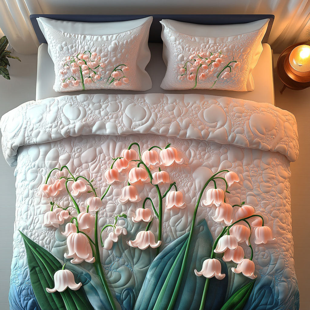 Lily Dreamscape Quilted Bedding Set Duvet Cover Bedspread Flower Lily Presents Gifts Lily Dreamscape Quilted Bedding Set Duvet Cover Bedspread Flower Lily Presents Gifts