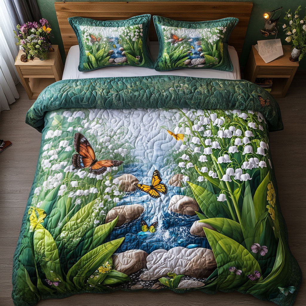 Lily Garden Quilted Bedding Set Duvet Cover Bedspread Unique Lily Gifts