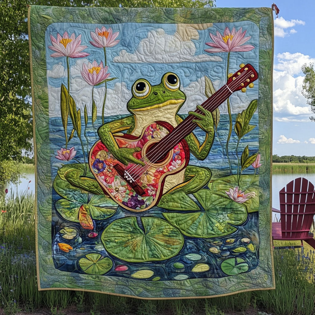 Lily Pad Music Quilted Blanket Sofa Throw Blanket Valentines Gifts For Teens