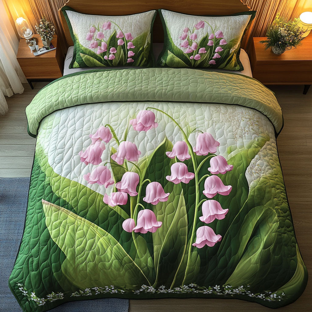 Lily Tranquility Quilted Bedding Set Duvet Cover Bedspread Lily Themed Presents Lily Tranquility Quilted Bedding Set Duvet Cover Bedspread Lily Themed Presents
