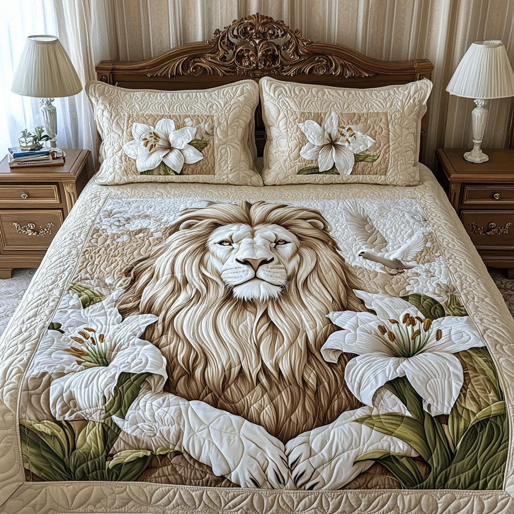 Lion of Judah Quilted Bedding Set Duvet Cover Merch Gifts For Lion Lovers Lion of Judah Quilted Bedding Set Duvet Cover Merch Gifts For Lion Lovers