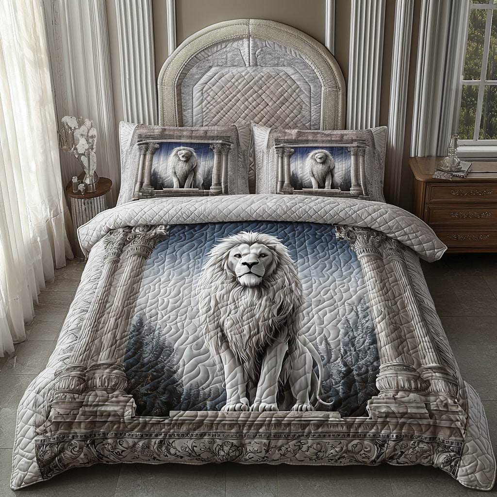 Lion Path Quilted Bedding Set Duvet Cover Merch Lion Gifts For Him Her Lion Path Quilted Bedding Set Duvet Cover Merch Lion Gifts For Him Her