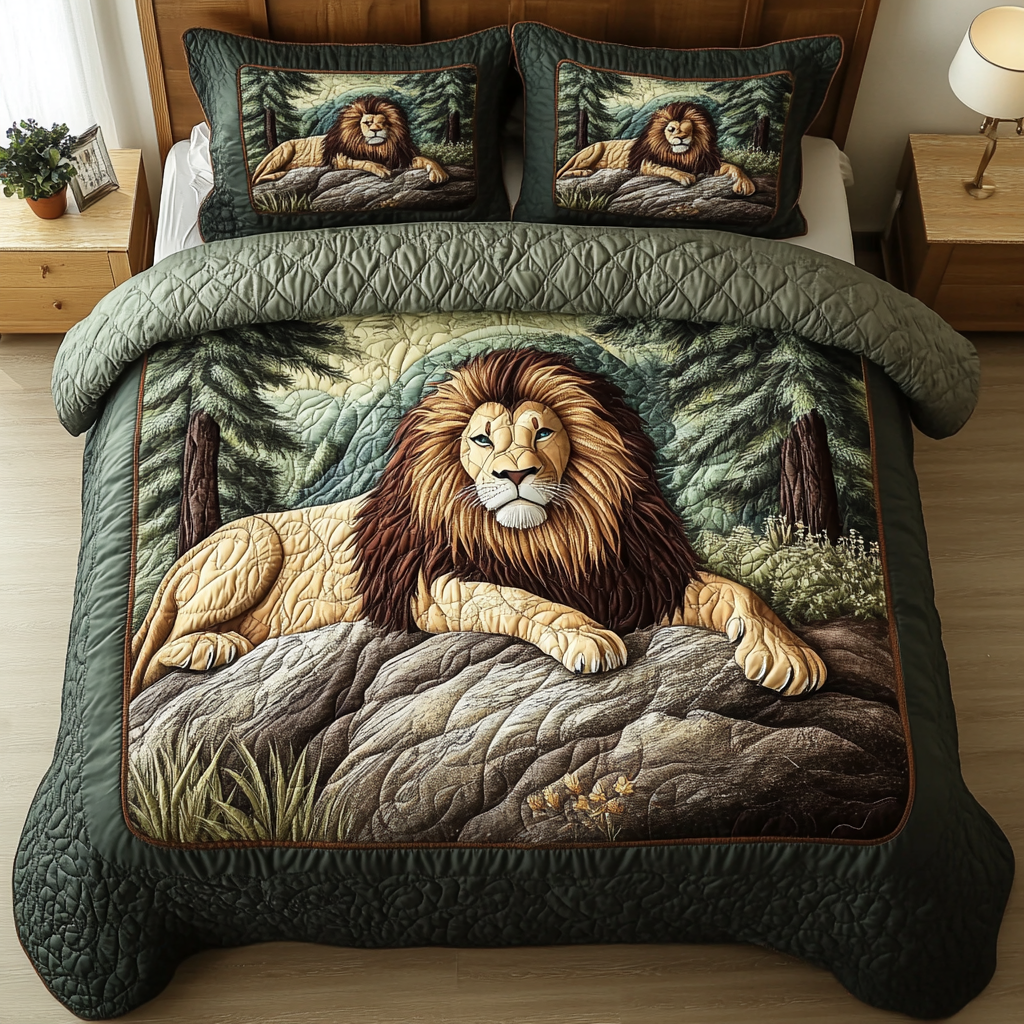 Lion Spirit Quilted Bedding Set Duvet Cover Bed Sheet Set Awesome Gifts For Lion Lovers Lion Spirit Quilted Bedding Set Duvet Cover Bed Sheet Set Awesome Gifts For Lion Lovers
