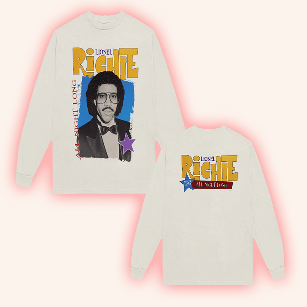 Lionel Richie Merch All Night Long Tour Photo Long Sleeve Shirt Gift For Sister