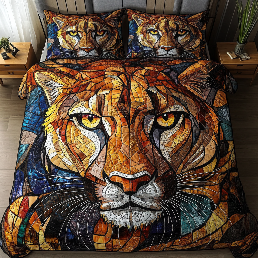 Lioness in Bloom Quilted Bedding Set Duvet Cover Bedspread Lion Gifts For Adults Lioness in Bloom Quilted Bedding Set Duvet Cover Bedspread Lion Gifts For Adults