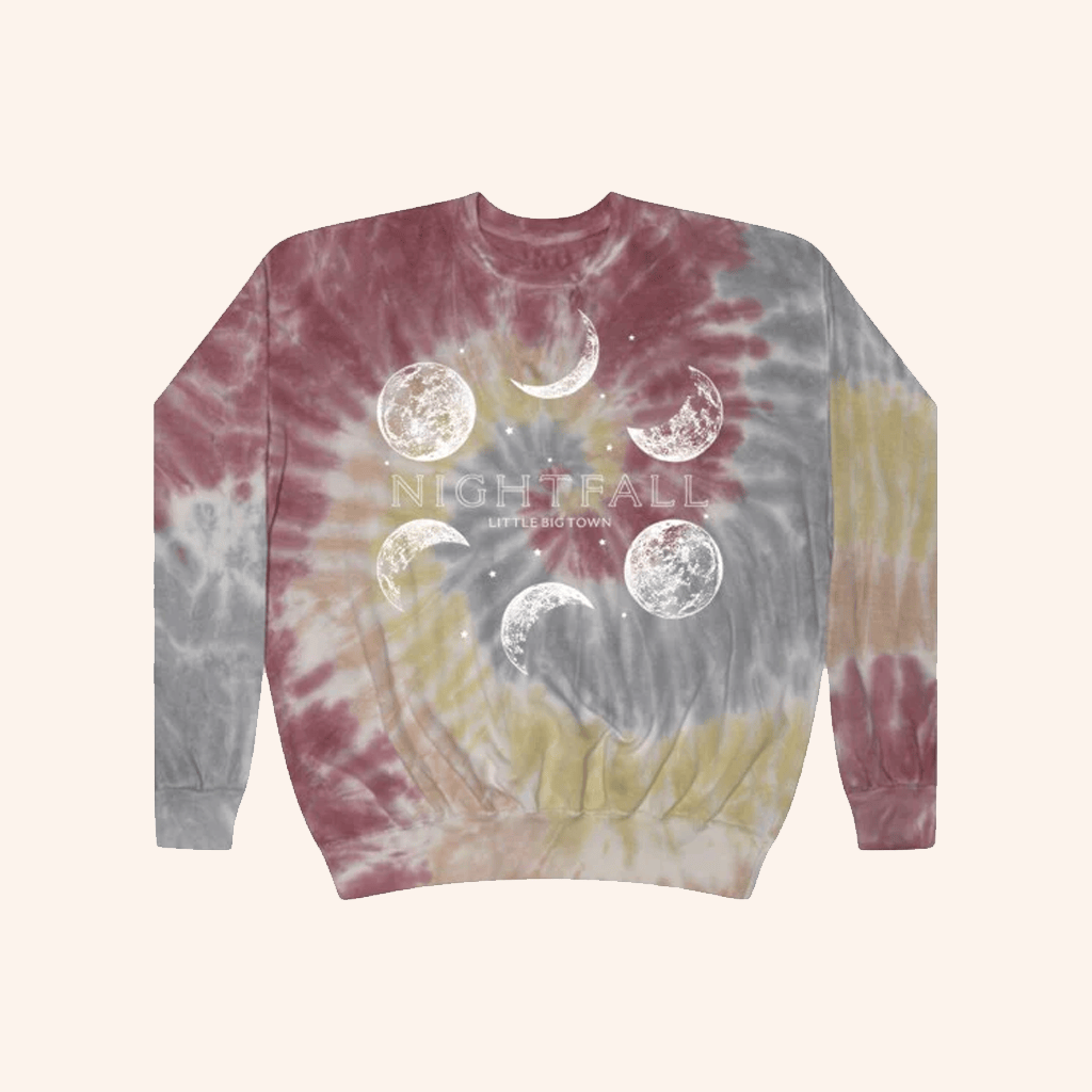Little Big Town Merch Nightfall Moon Tie Dye Sweatshirt Gift Ideas For Husband Little Big Town Merch Nightfall Moon Tie Dye Sweatshirt Gift Ideas For Husband