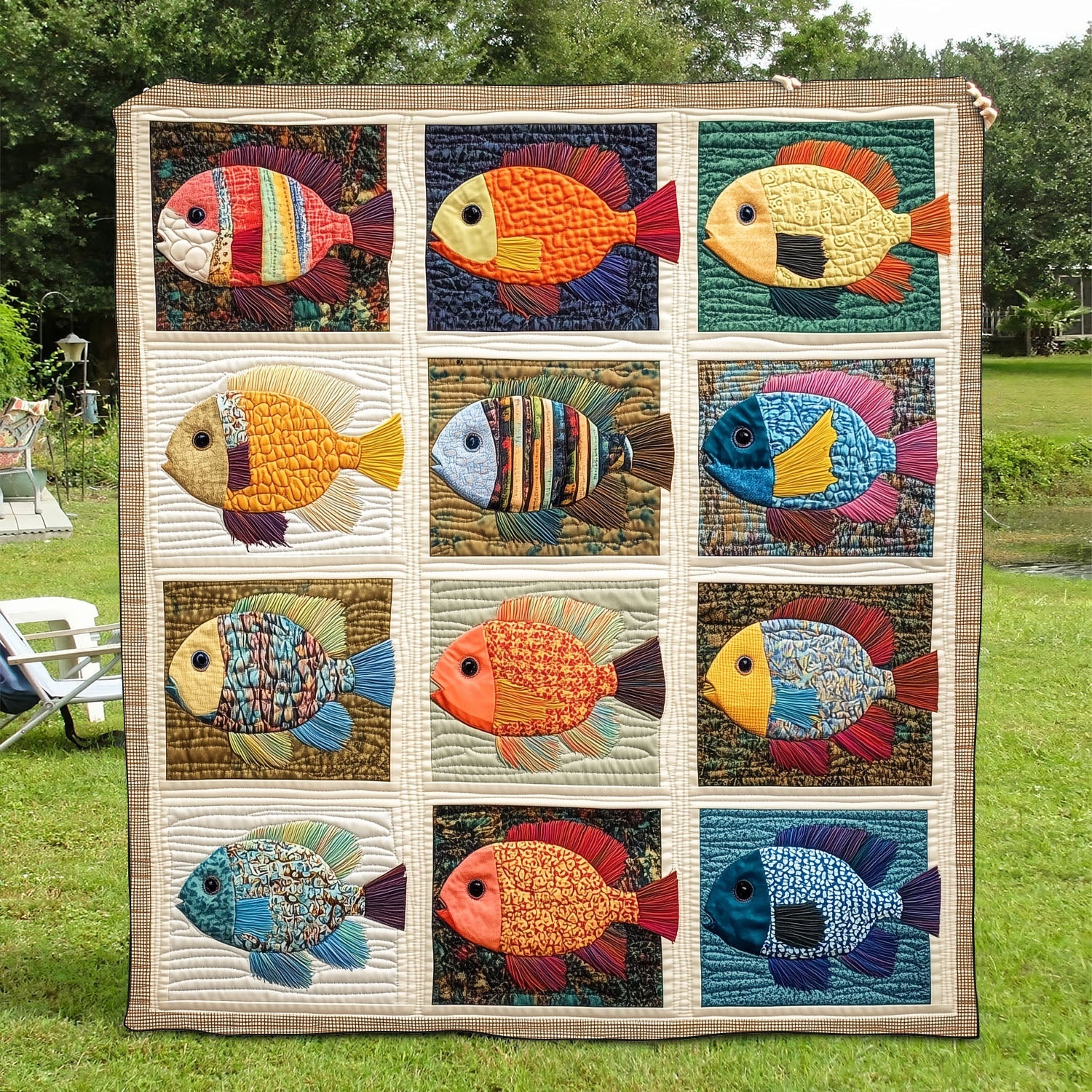 Little Catcher Quilted Blanket Sofa Throw Blanket Gifts For Fishermen Who Have Everything