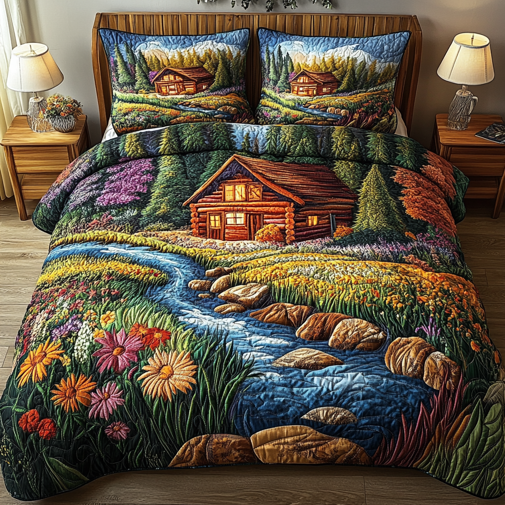 Log Serenity Quilted Bedding Set Duvet Cover Bed Sheet Set Secret Santa Presents For Men Log Serenity Quilted Bedding Set Duvet Cover Bed Sheet Set Secret Santa Presents For Men