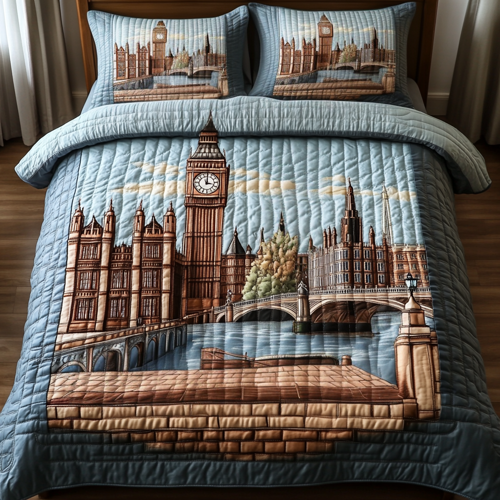 London Charm Quilted Bedding Set Duvet Cover Bedspread Best Presents For Teenage Guys London Charm Quilted Bedding Set Duvet Cover Bedspread Best Presents For Teenage Guys