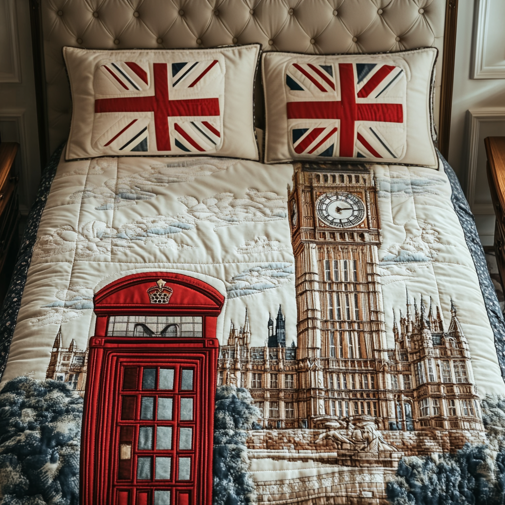 London Times Quilted Bedding Set Duvet Cover Bedspread Gifts For England Lovers Bristish London Times Quilted Bedding Set Duvet Cover Bedspread Gifts For England Lovers Bristish