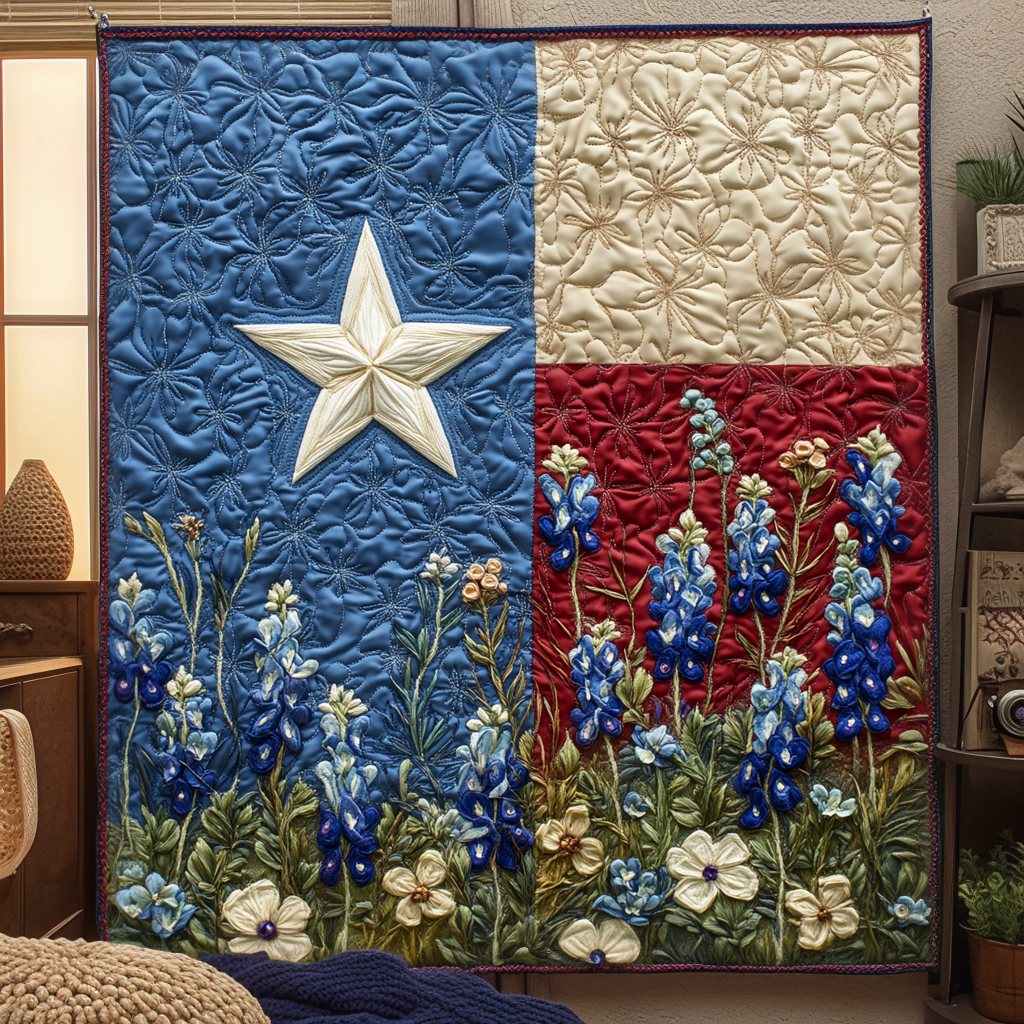 Lone Star Blooms Quilted Blanket Cute Throw Blanket Good Christmas Presents For Mom Lone Star Blooms Quilted Blanket Cute Throw Blanket Good Christmas Presents For Mom