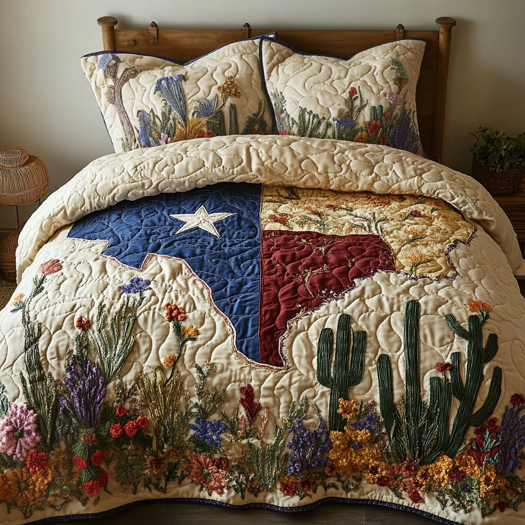 Lone Star Glory Quilted Bedding Set Duvet Cover Bedspread Texas Themed Gifts Lone Star Glory Quilted Bedding Set Duvet Cover Bedspread Texas Themed Gifts