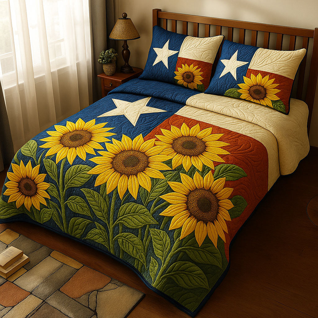 Lone Star Sunflowers Quilted Bedding Set Duvet Cover Bedspread Sunflower Items For Gifts Lone Star Sunflowers Quilted Bedding Set Duvet Cover Bedspread Sunflower Items For Gifts