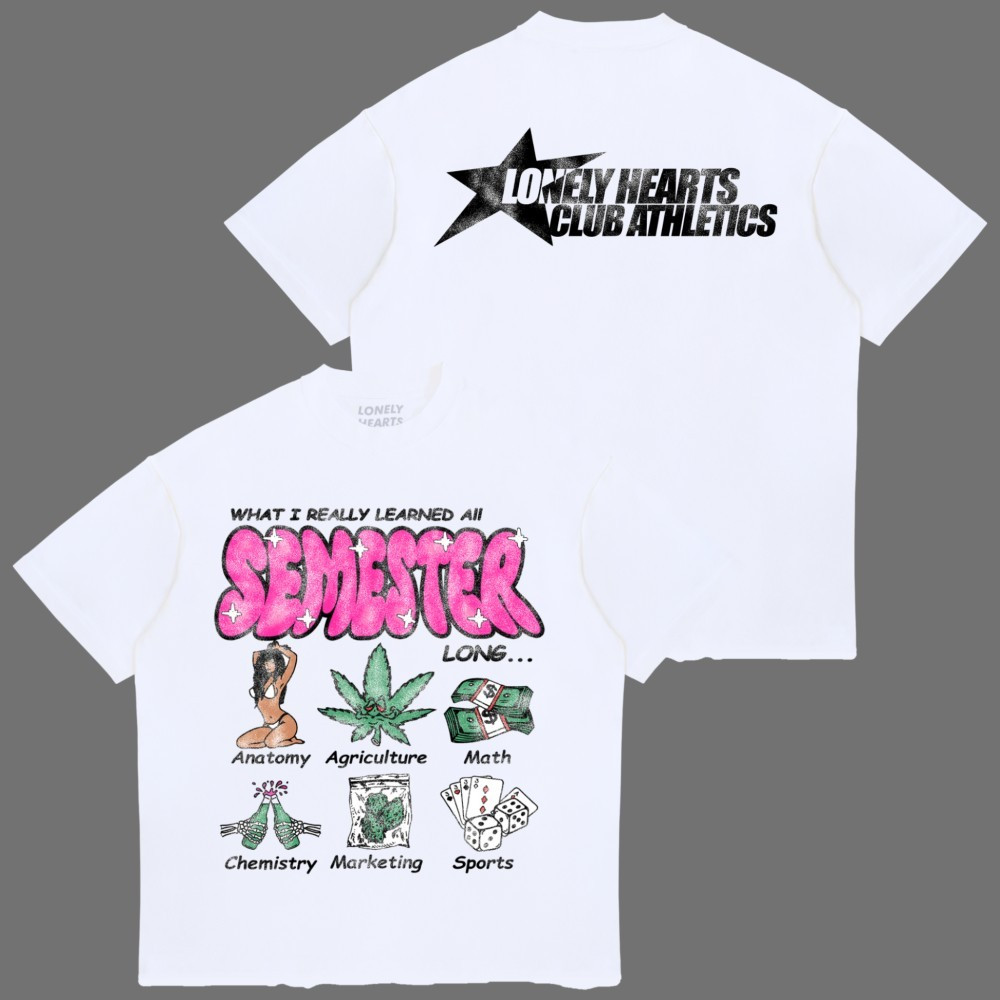 Lonely Hearts Club What I Learned All Semester Cropped Shirt No Kings 8647 Movement Merch Lonely Hearts Club What I Learned All Semester Cropped Shirt No Kings 8647 Movement Merch