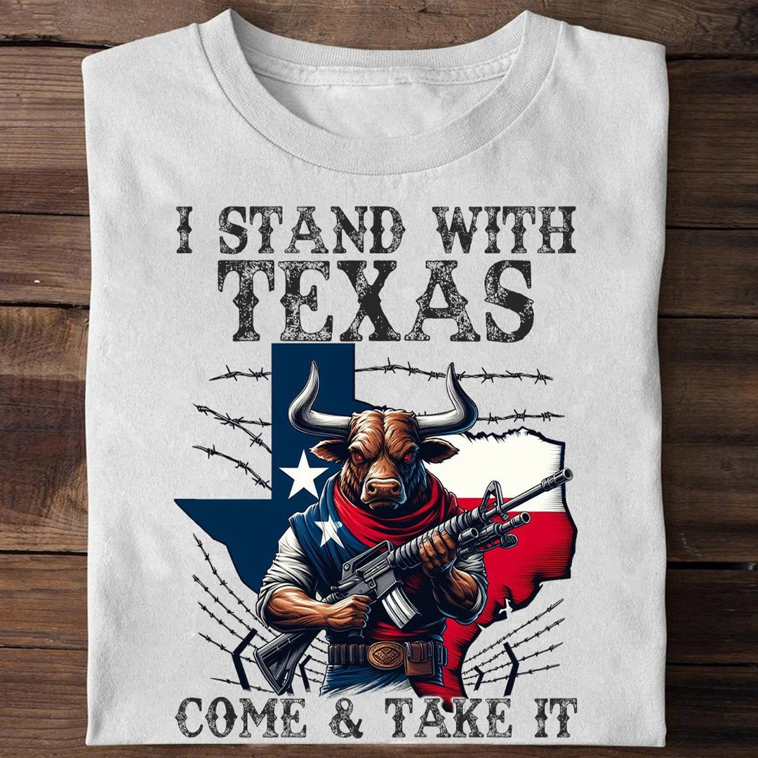 Longhorn Bull I Stand With Texas Shirt Come And Take It Razor Wire Support Texas Merch Longhorn Bull I Stand With Texas Shirt Come And Take It Razor Wire Support Texas Merch