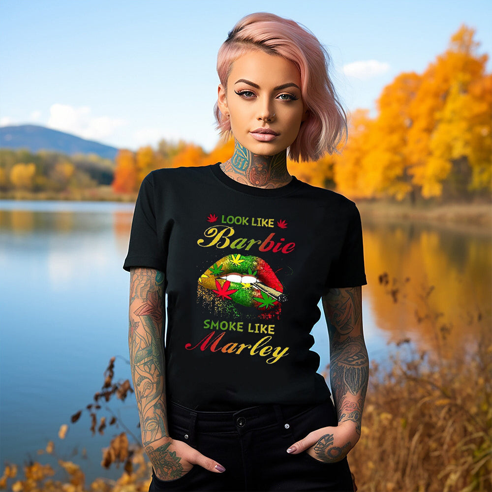 Look Like Barbie Smoke Like Marley Shirt Funny Design T-Shirt Clothing Look Like Barbie Smoke Like Marley Shirt Funny Design T-Shirt Clothing