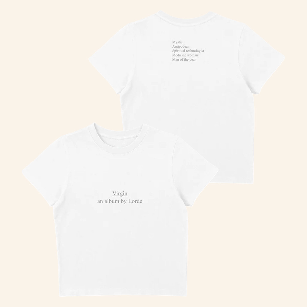 Lorde Merch Virgin New Album White Baby Tee Best Christmas Gifts For Wife Lorde Merch Virgin New Album White Baby Tee Best Christmas Gifts For Wife