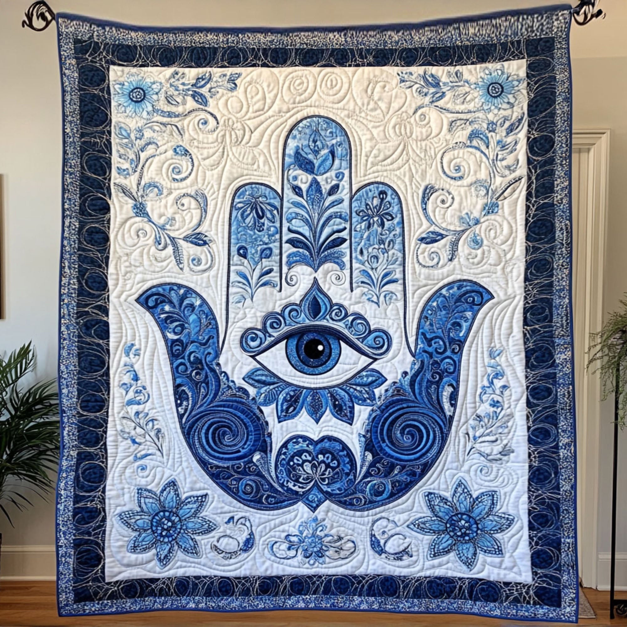 Lotus Serenity Quilted Blanket Sofa Throw Blanket Hamsa Hand Lotus Mandala Gifts Lotus Serenity Quilted Blanket Sofa Throw Blanket Hamsa Hand Lotus Mandala Gifts