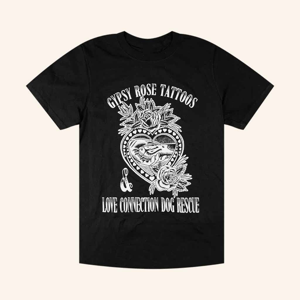 Love Connection Dog Rescue Merch Gypsy Rose Tattoo Love Connection Black T-Shirt Gifts For Him Love Connection Dog Rescue Merch Gypsy Rose Tattoo Love Connection Black T-Shirt Gifts For Him