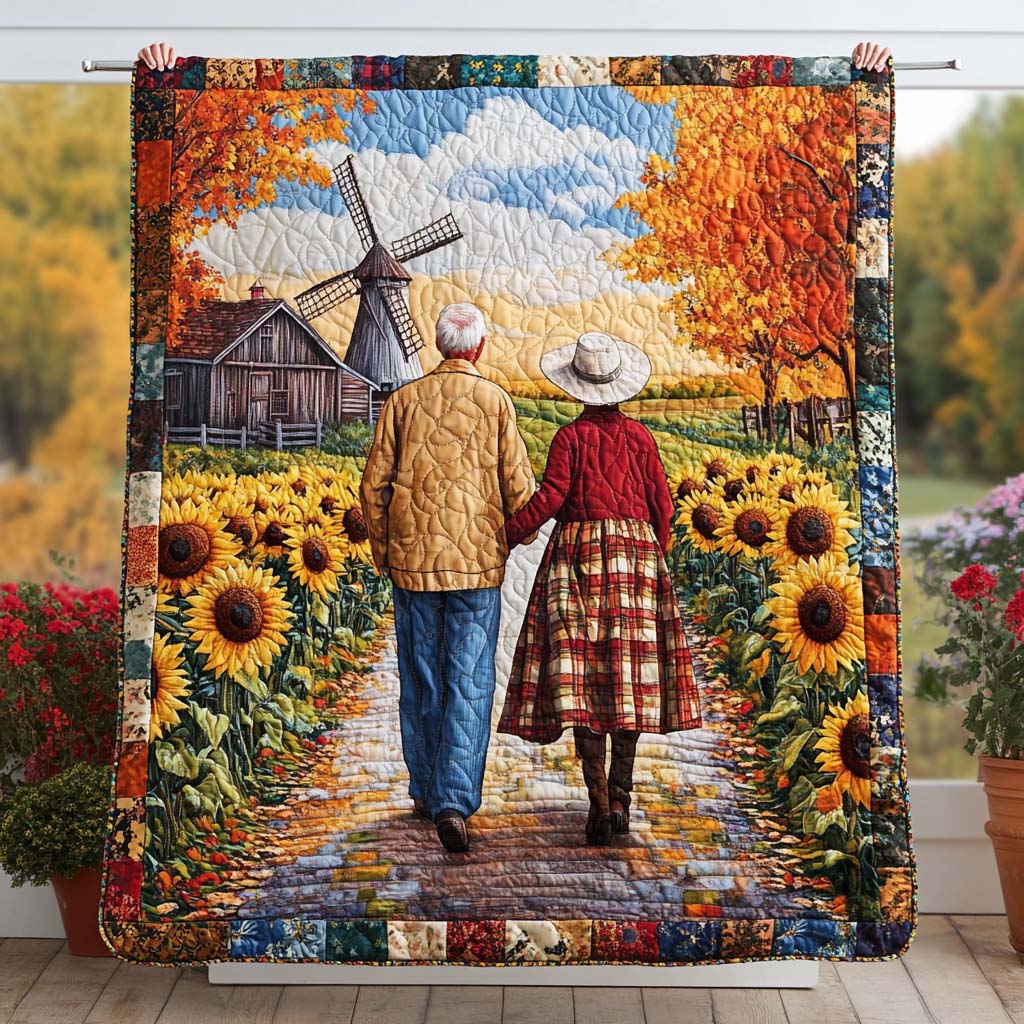 Love in Fall Quilted Blanket Nice Throw Blanket Corporate Valentine Day Gifts Love in Fall Quilted Blanket Nice Throw Blanket Corporate Valentine Day Gifts