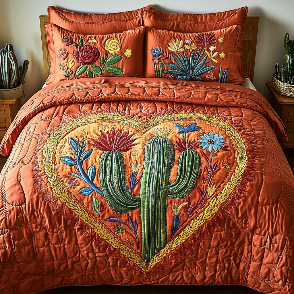 Love Succulent Quilted Bedding Set Duvet Cover Bed Sheet Set Best Cactus Related Gifts Love Succulent Quilted Bedding Set Duvet Cover Bed Sheet Set Best Cactus Related Gifts