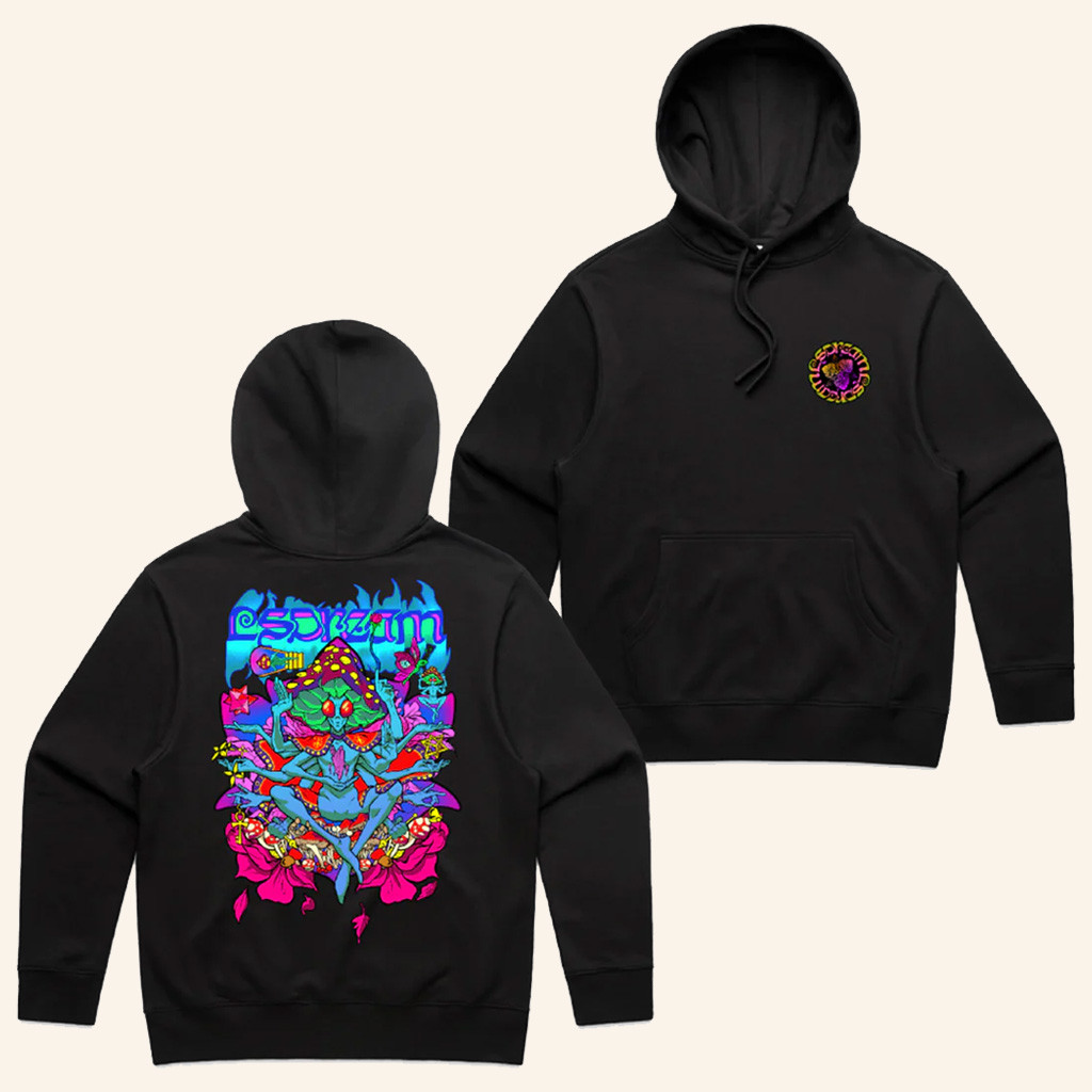 LSDREAM Merch LSDREAM Mushi Black Hoodie Birthday Present For Husband LSDREAM Merch LSDREAM Mushi Black Hoodie Birthday Present For Husband