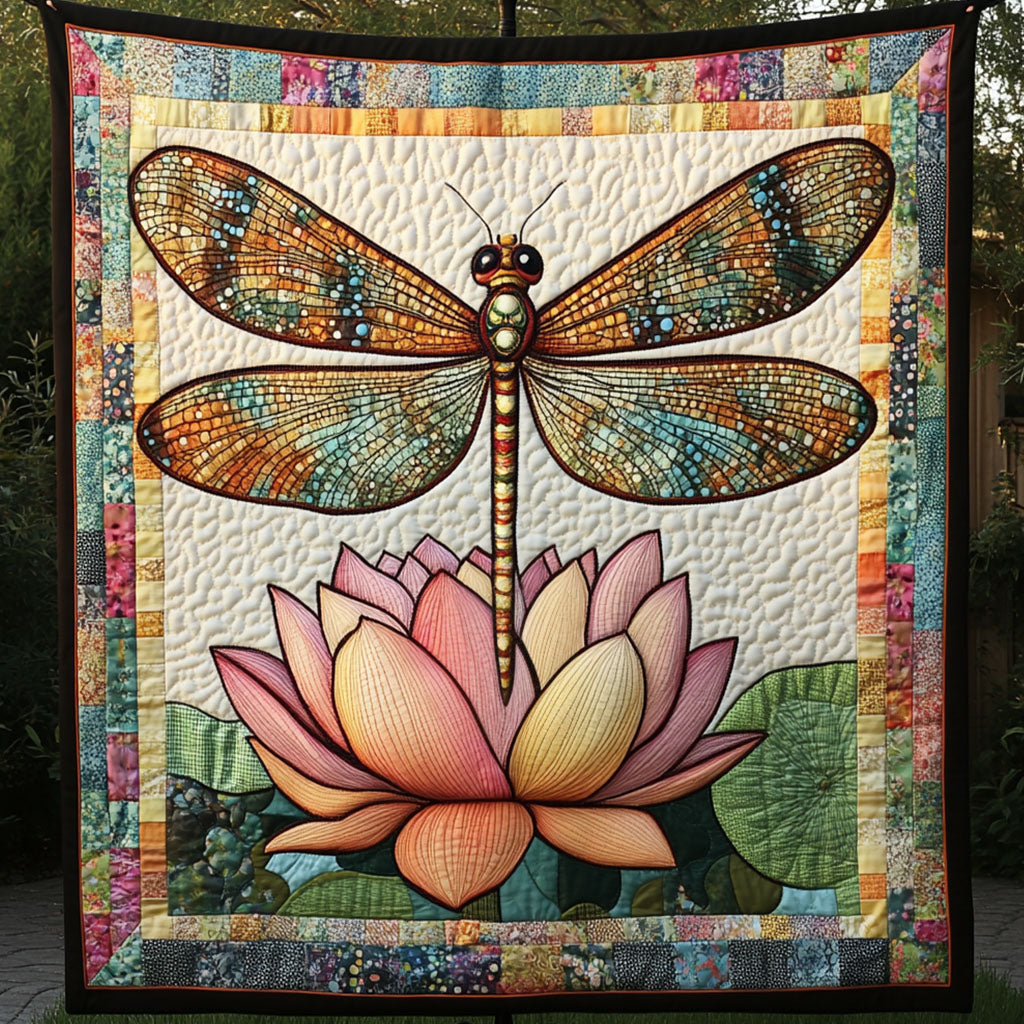 Luminous Bloom Quilted Blanket Cute Colorful Blanket Dragonfly Mother's Day Gifts Luminous Bloom Quilted Blanket Cute Colorful Blanket Dragonfly Mother's Day Gifts