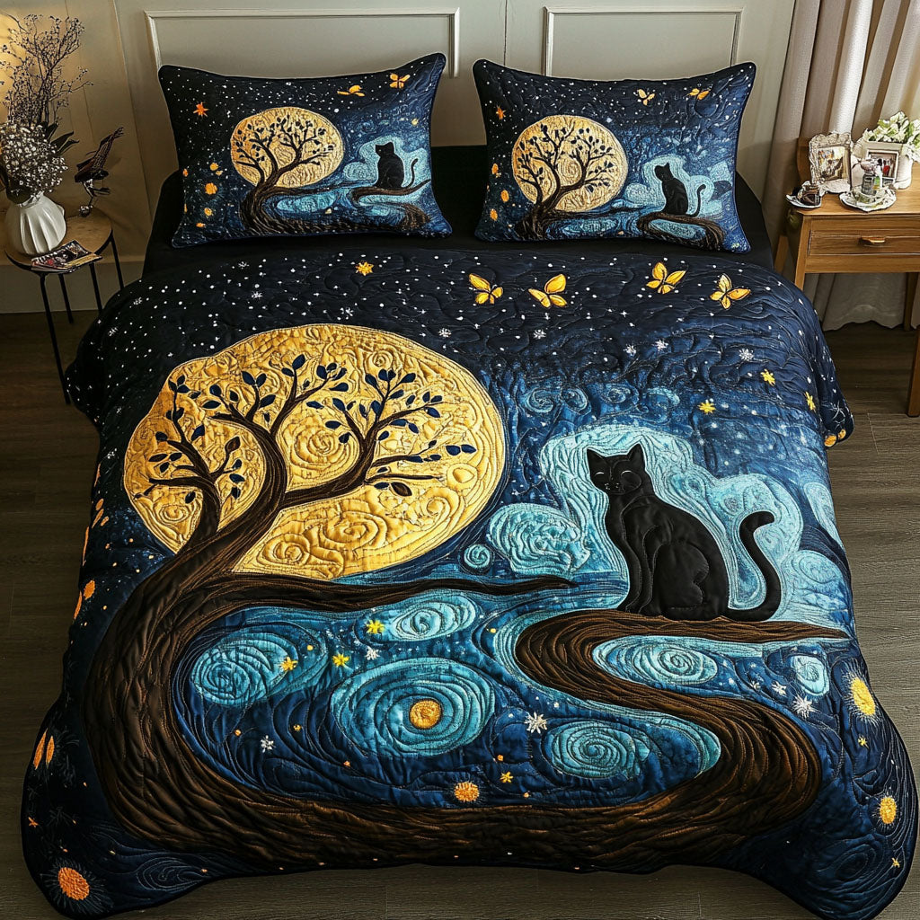 Lunar Lurker Quilted Bedding Set Duvet Cover Bedspreads Cat Mom Gifts Lunar Lurker Quilted Bedding Set Duvet Cover Bedspreads Cat Mom Gifts