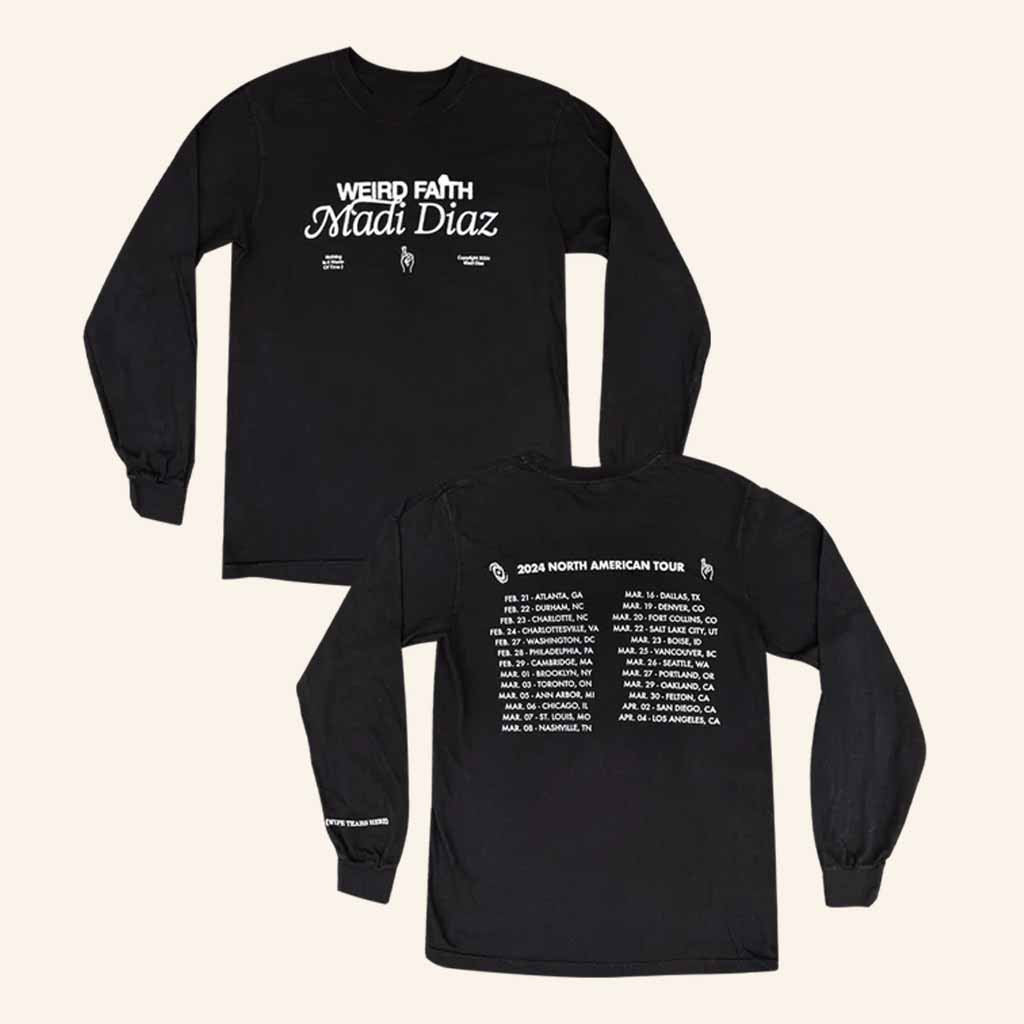 Madi Diaz Merch Weird Faith Tour 2024 Long Sleeve Shirt Presents For Music Lovers Madi Diaz Merch Weird Faith Tour 2024 Long Sleeve Shirt Presents For Music Lovers