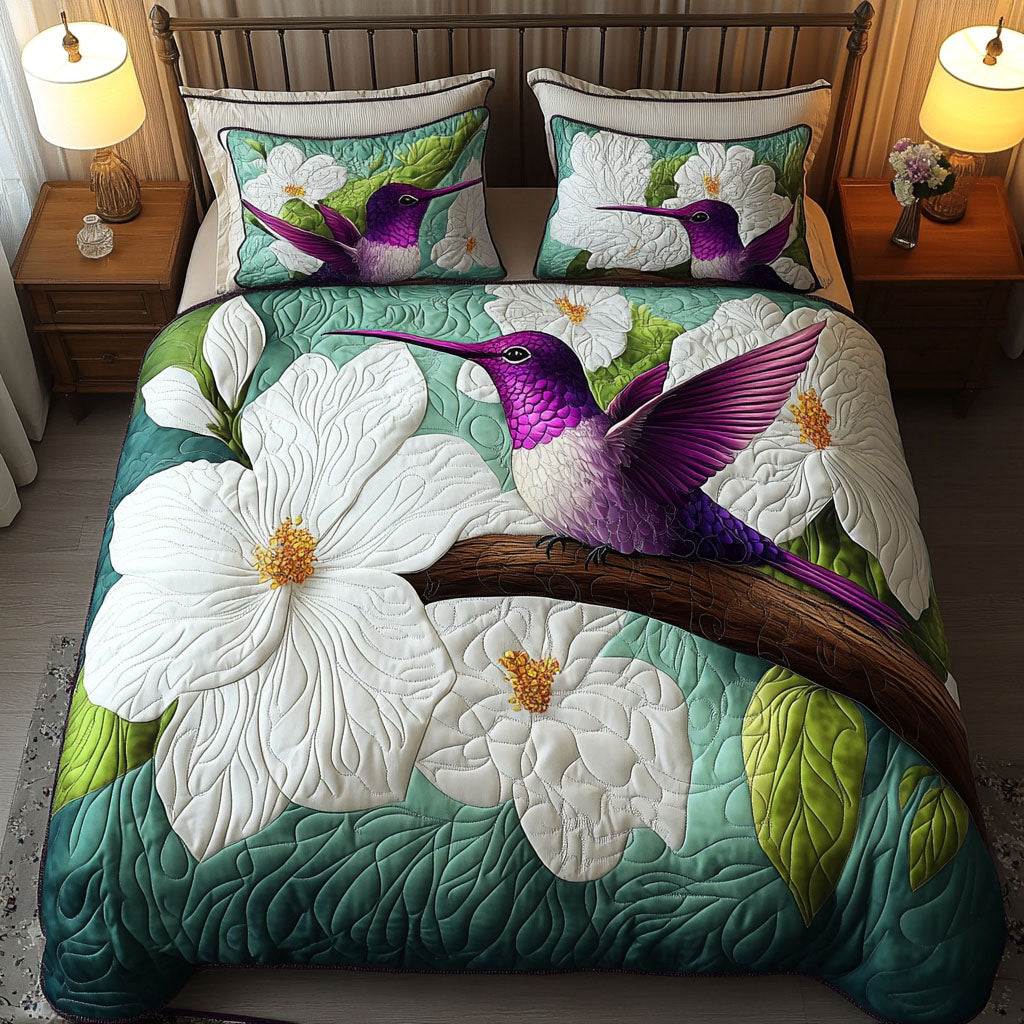 Magnolia and Hummingbird Quilted Bedding Set Duvet Cover Bedspread Hummingbird Gifts For Mom Mother's Day Magnolia and Hummingbird Quilted Bedding Set Duvet Cover Bedspread Hummingbird Gifts For Mom Mother's Day