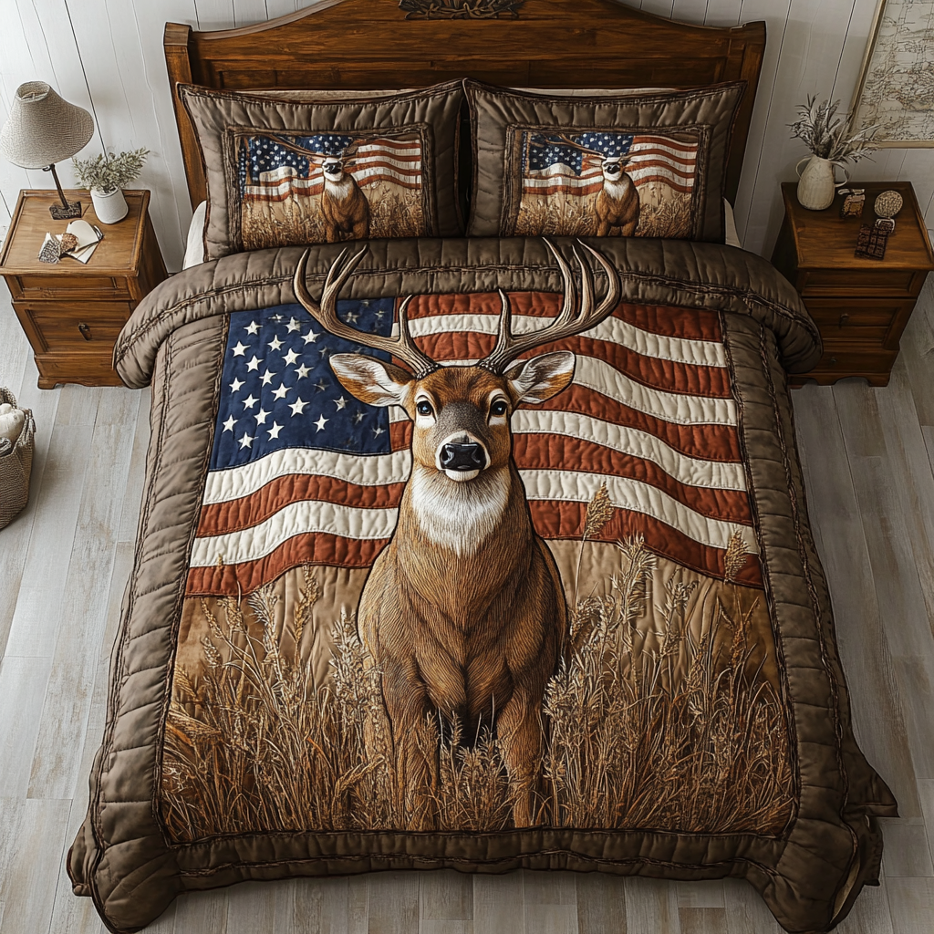Majestic Deer Quilted Bedding Set Duvet Cover Bedspreads Deer Gifts For Dad Father's Day Ideas Majestic Deer Quilted Bedding Set Duvet Cover Bedspreads Deer Gifts For Dad Father's Day Ideas