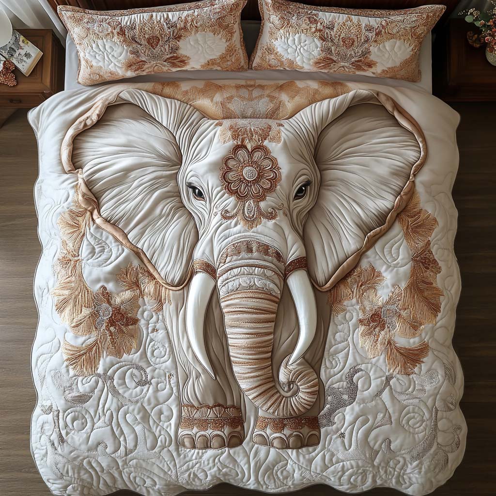 Majestic Elephant Quilted Bedding Set Duvet Cover Bed Sheet Set Unique Elephant Gifts Majestic Elephant Quilted Bedding Set Duvet Cover Bed Sheet Set Unique Elephant Gifts