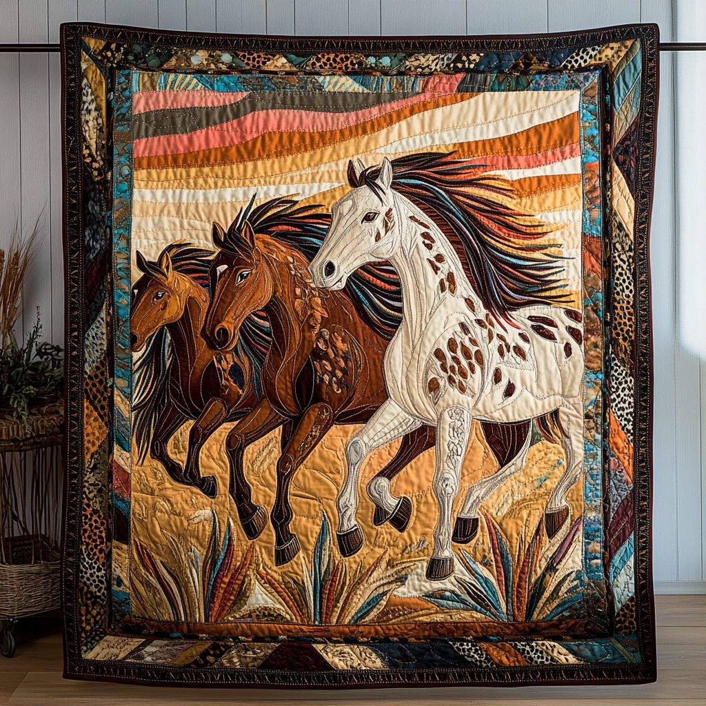 Majestic Gallop Quilted Blanket Cute Colorful Blanket Best Gifts For Horse Lovers 2025 Majestic Gallop Quilted Blanket Cute Colorful Blanket Best Gifts For Horse Lovers 2025