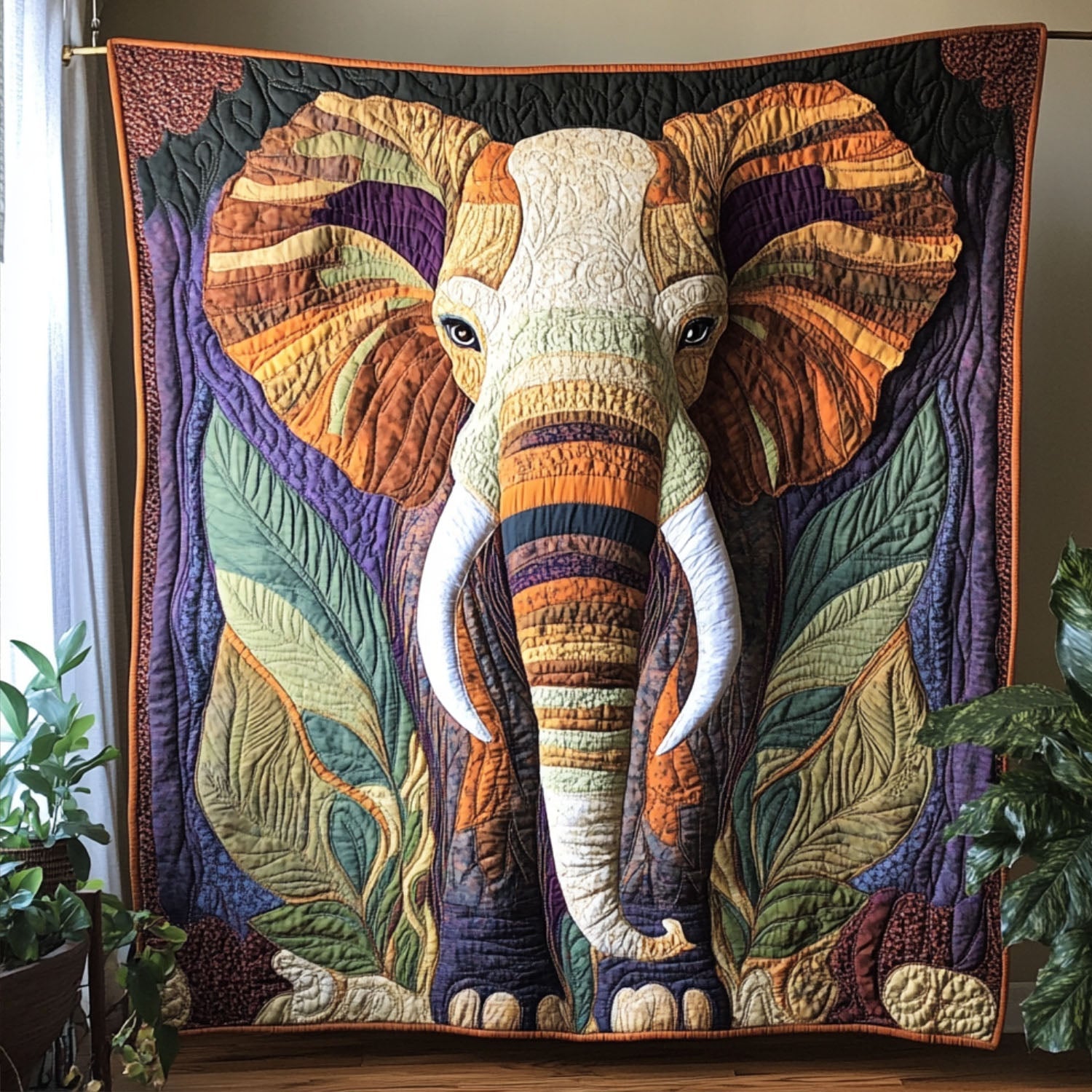 Majestic Guardians Quilted Blanket Cute Colorful Blanket Elephant Unique Native American Gifts Ietms Majestic Guardians Quilted Blanket Cute Colorful Blanket Elephant Unique Native American Gifts Ietms